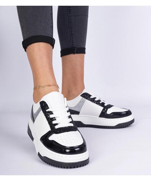 Juodi Sneakers Stiliaus Moteriški Ant Grubaus Pado Dolla Juodi Sneakers Stiliaus Moteriški Ant Grubaus Pado Dolla