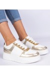 Auksinės Spalvos Sneakers Stiliaus Moteriški Ant Grubaus Pado Dolla
