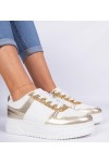 Auksinės Spalvos Sneakers Stiliaus Moteriški Ant Grubaus Pado Dolla
