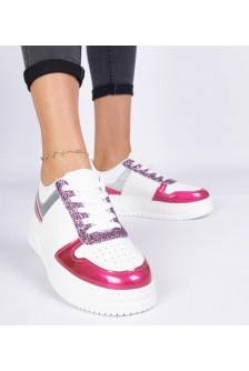 Rožinės Spalvos Sneakers Stiliaus Moteriški Ant Grubaus Pado Dolla