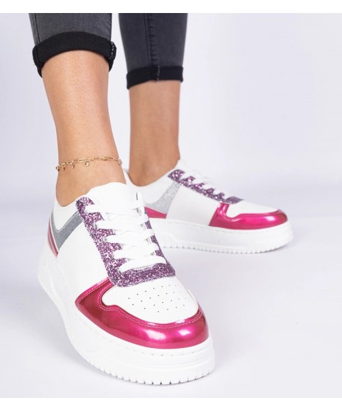 Rožinės Spalvos Sneakers Stiliaus Moteriški Ant Grubaus Pado Dolla Rožinės Spalvos Sneakers Stiliaus Moteriški Ant Grubaus Pado Dolla