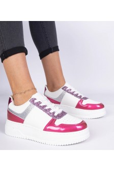 Rožinės Spalvos Sneakers Stiliaus Moteriški Ant Grubaus Pado Dolla