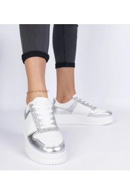 Sidabriniai Sneakers Stiliaus Moteriški Ant Grubaus Pado Dolla