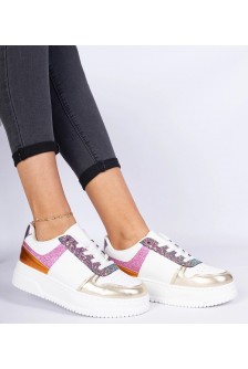 Įvairiaspalviai Sneakers Stiliaus Moteriški Ant Grubaus Pado Dolla
