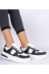 Juodi-Balti Sneakers Stiliaus Moteriški Ant Grubaus Pado Rossio