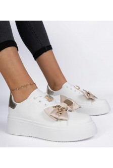 Balti-Auksiniai Sneakers Stiliaus Moteriški Milonel