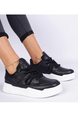 Juodi Sneakers Stiliaus Moteriški Su grubymi Raišteliais Kayota