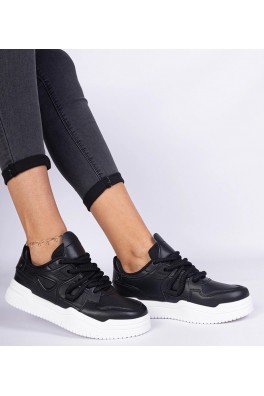 Juodi Sneakers Stiliaus Moteriški Su grubymi Raišteliais Kayota