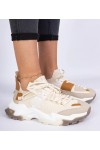 Milada smėlio spalvos moteriški sportbačiai su kojinėmis