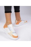 Balti-Oranžinės spalvos Sportinio stiliaus Sneakers Stiliaus Su ekoskóry Lavilia Balti-Oranžinės spalvos Sportinio stiliaus Sneakers Stiliaus Su ekoskóry Lavilia