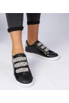 Juodi Sneakers Stiliaus o zwierzęcym wykończeniu Ant Lipnių užsegimų Astrala Juodi Sneakers Stiliaus o zwierzęcym wykończeniu Ant Lipnių užsegimų Astrala
