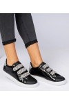 Juodi Sneakers Stiliaus o zwierzęcym wykończeniu Ant Lipnių užsegimų Astrala Juodi Sneakers Stiliaus o zwierzęcym wykończeniu Ant Lipnių užsegimų Astrala