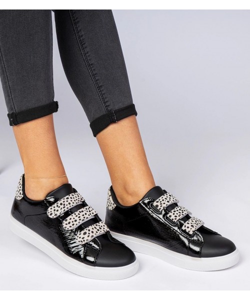 Juodi Sneakers Stiliaus o zwierzęcym wykończeniu Ant Lipnių užsegimų Astrala Juodi Sneakers Stiliaus o zwierzęcym wykończeniu Ant Lipnių užsegimų Astrala