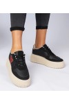 Juodi Sneakers Stiliaus Moteriški Su brokatowym serduszkiem Laira