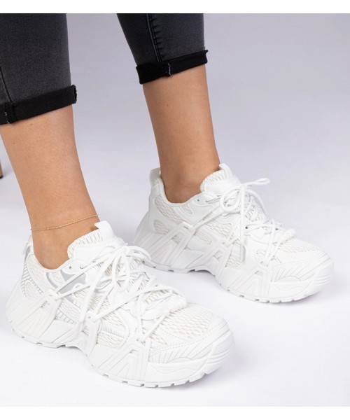 Balti Sneakers Stiliaus Stilingi Ant Masyvaus Pado Lukaro
