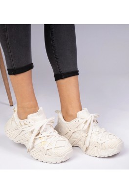 Smėlio Spalvos Sneakers Stiliaus Ant Masyvaus Pado Telda