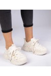Smėlio Spalvos Sneakers Stiliaus Ant Masyvaus Pado Telda Smėlio Spalvos Sneakers Stiliaus Ant Masyvaus Pado Telda