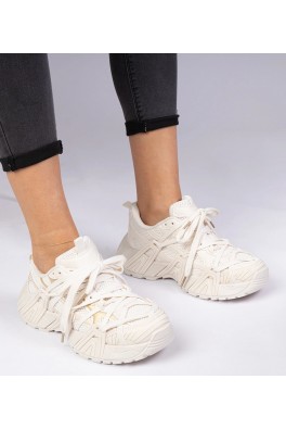 Smėlio Spalvos Sneakers Stiliaus Ant Masyvaus Pado Telda