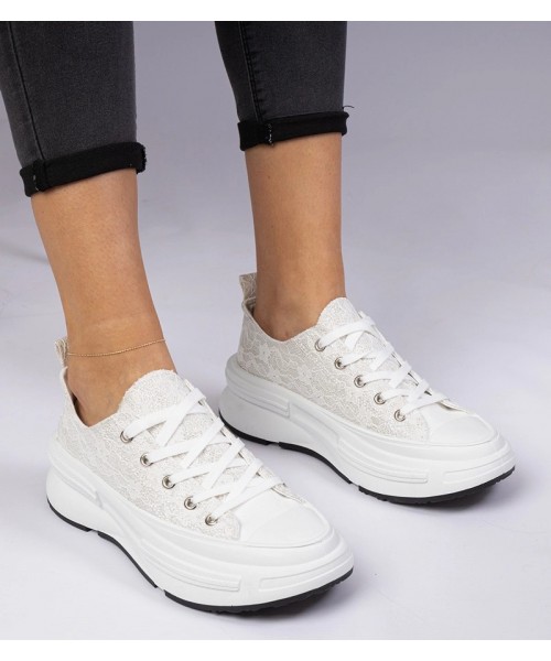 Katerin baltos spalvos moteriški suvarstomi sportbačiai