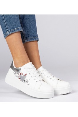 Balti-Sidabro spalvos Sneakers Stiliaus Sportinio stiliaus Sportinio stiliaus Moteriški Zelinda