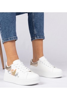 Balti-Auksiniai Sneakers Stiliaus Sportinio stiliaus Sportinio stiliaus Moteriški Zelinda