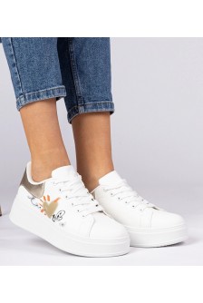 Balti-Auksiniai Sneakers Stiliaus Sportinio stiliaus Sportinio stiliaus Moteriški Zelinda