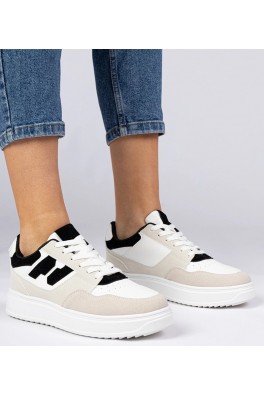 Balti-Juodi Sneakers Stiliaus Sportinio stiliaus Moteriški Lavria