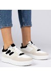 Balti-Juodi Sneakers Stiliaus Sportinio stiliaus Moteriški Lavria