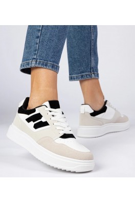 Balti-Juodi Sneakers Stiliaus Sportinio stiliaus Moteriški Lavria