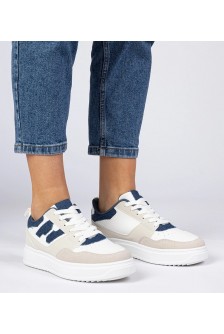 Balti-Mėlyni Sneakers Stiliaus Sportinio stiliaus Moteriški Lavria
