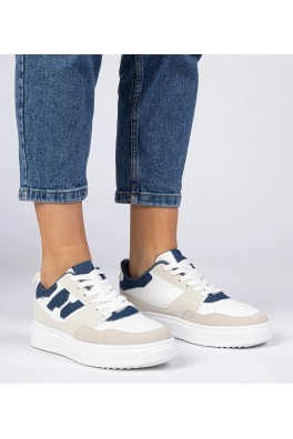 Balti-Mėlyni Sneakers Stiliaus Sportinio stiliaus Moteriški Lavria