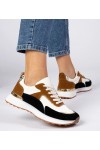 Balti-Juodi Sneakers Stiliaus Moteriški Su Blizgučiais Elizar