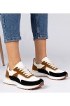 Balti-Juodi Sneakers Stiliaus Moteriški Su Blizgučiais Elizar