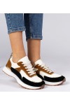 Balti-Juodi Sneakers Stiliaus Moteriški Su Blizgučiais Elizar