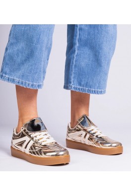 Auksinės Spalvos Sneakers Stiliaus Sportinio stiliaus Moteriški lakierowane Keyla