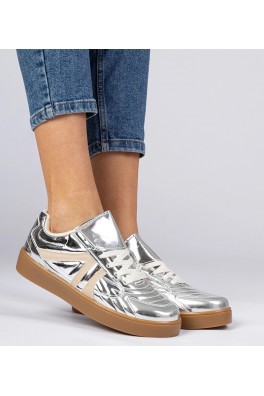 Sidabriniai Sneakers Stiliaus Sportinio stiliaus Moteriški lakierowane Keyla