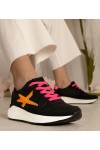 Juodi Sneakers Stiliaus Moteriški Sportinio stiliaus Su Blizgučiais Kaletti