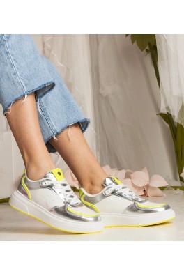 Sidabriniai Sneakers Stiliaus Moteriški Su neonowym dodatkiem Zorra