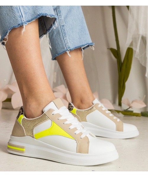 Balti Sneakers Stiliaus Moteriški Su dodatkiem brokatu i panterki Wellos