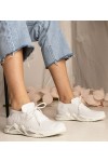 Baltos spalvos moteriški sportbačiai su kojinėmis "Miyana