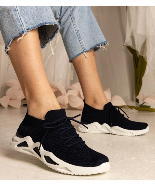 Mėlynos Spalvos Sneakers Stiliaus Moteriški Su skarpetkową Auliuku Miyana