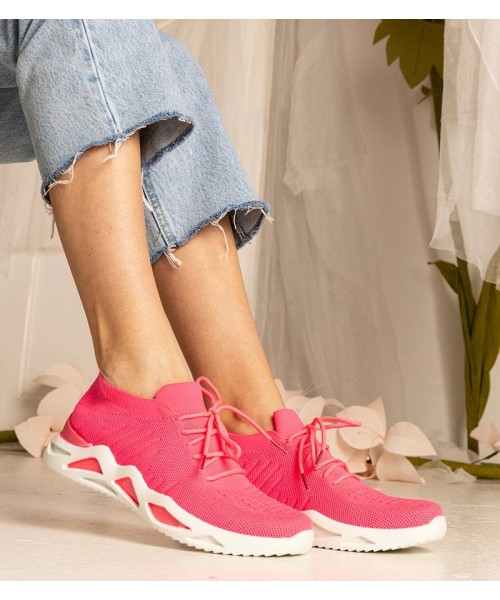 Rausvi moteriški sportbačiai su kojinėmis "Miyana