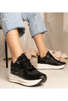 Juodi Sneakers Stiliaus Su holograficznym elementem Elaiza