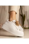 Balti Sneakers Stiliaus papuošti motylkiem Su Kūbiniais Cirkoniais Kariba Balti Sneakers Stiliaus papuošti motylkiem Su Kūbiniais Cirkoniais Kariba