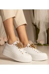 Balti Sneakers Stiliaus papuošti motylkiem Su Kūbiniais Cirkoniais Kariba