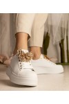 Balti Sneakers Stiliaus papuošti motylkiem Su Kūbiniais Cirkoniais Kariba