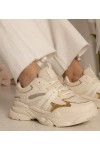 Smėlio Spalvos Sneakers Stiliaus Moteriški Sportinio stiliaus Su Blizgučiais Maleda