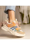 Oranžinės spalvos Sneakers Stiliaus Moteriški Sportinio stiliaus Su Blizgučiais Maleda Oranžinės spalvos Sneakers Stiliaus Moteriški Sportinio stiliaus Su Blizgučiais Maleda