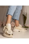 Smėlio spalvos moteriški sportbačiai ant tvirto Balika pado