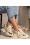 Smėlio Spalvos Sneakers Stiliaus Moteriški Ant Masyvaus Pado Balika